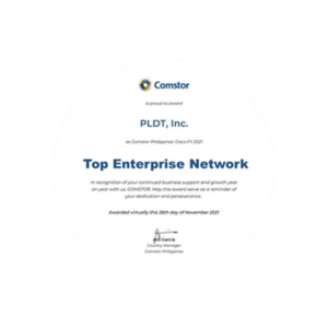 Comstor Top Enterprise Network Partner of the Year for PLDT Given Nov 26 2021