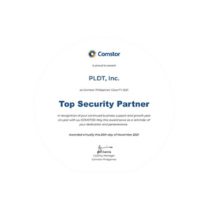 Comstor Top Security Partner of the Year for PLDT Given Nov 26 2021