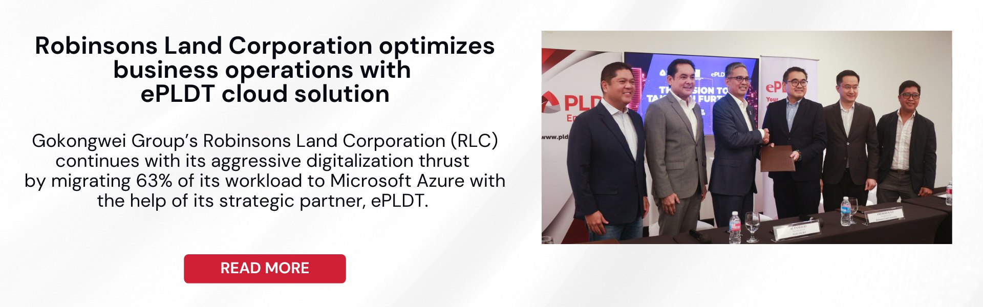 robinsons land corporation optimizes business operations with epldt solutions